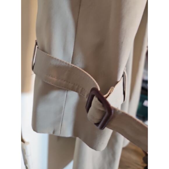 Vintage London Fog Maincoats Men’s 40R Trench Coat Beige Belted Plaid Lining USA - Picture 9 of 16